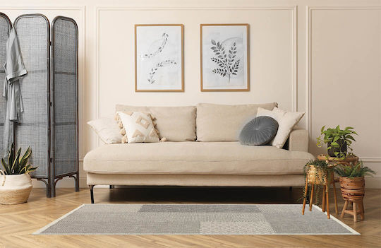 Newplan Χαλί Ορθογώνιο Καλοκαιρινό Ψάθινο Grey-ecru 160x230cm