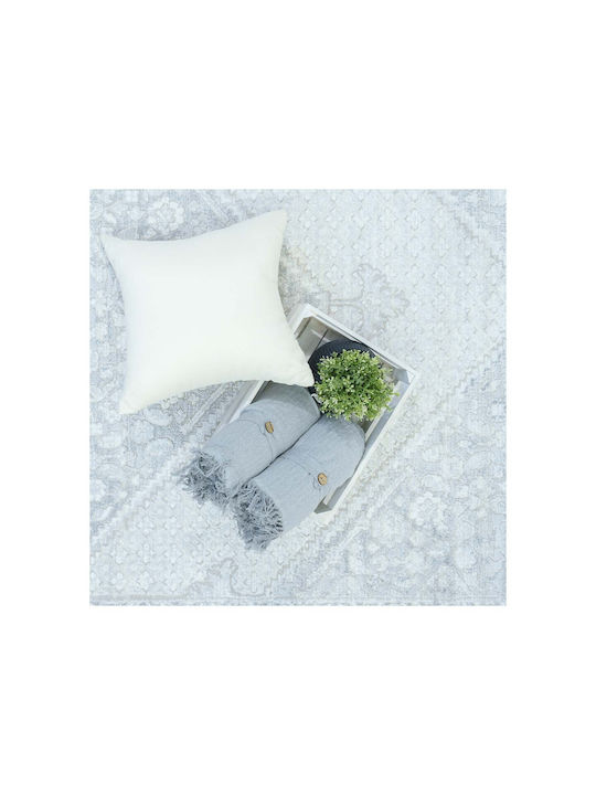 Ezzo Veneto D309a2a Teppich Kamin Rechteckig Synthetisch,Polyester/Cotton/Leather Light Grey