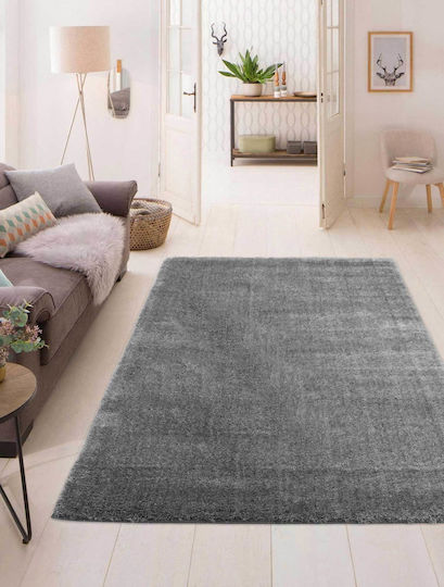 Madi Fuzzio Χαλί Στρογγυλό Shaggy Grey Φ165cm