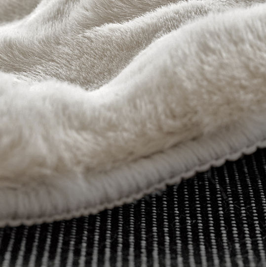 Saray Home Bubbles Rutschfester Rechteckiger Pelziger Teppich 150x220cm