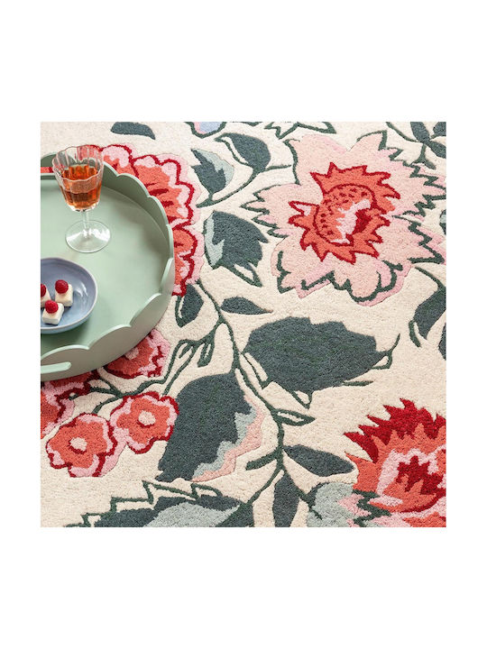 Laura Ashley Wendling Floral Χειροποίητο Χαλί Ορθογώνιο Μάλλινο Κόκκινο 170x240cm