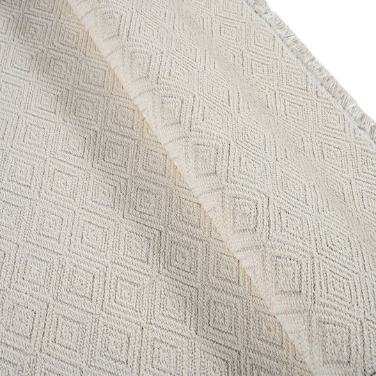 Polcarpet Bombai 7962 Χαλί Ορθογώνιο Shaggy με Κρόσια Beige 200x290cm