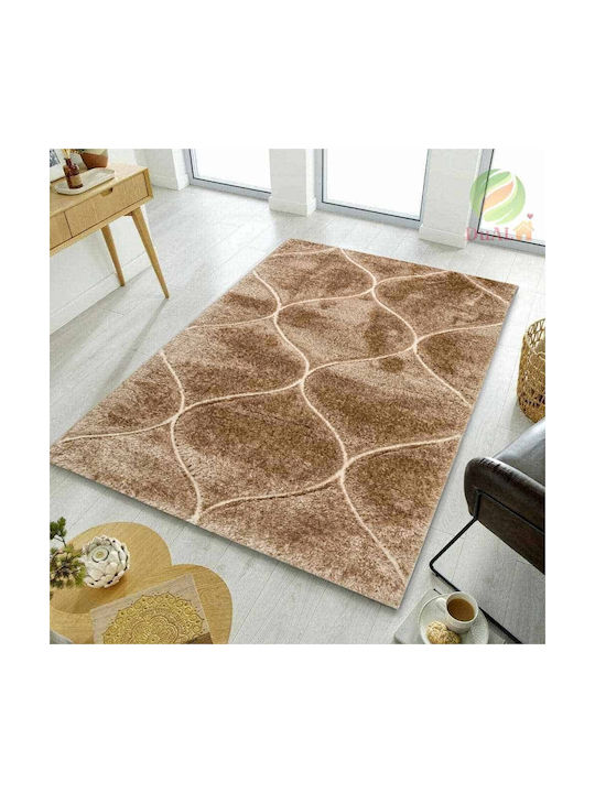Χαλί Μεταξένιο 150x233cm Brown