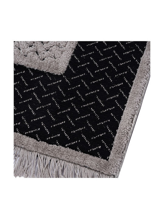 Beauty Home Noir 9436 Rug Rectangular with Fringes Black
