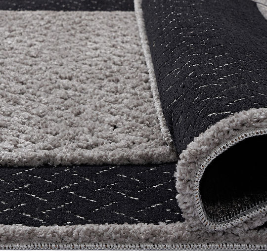 Beauty Home Noir 9436 Rug Rectangular with Fringes Black