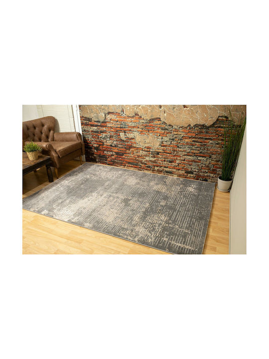 Ezzo 8131ACD Teppich Rechteckig Synthetisch,Polyester/Cotton/Leather Grey