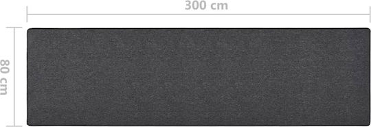 vidaXL Αντιολισθητικό Χαλί Διάδρομος Ανθρακί 80x300cm
