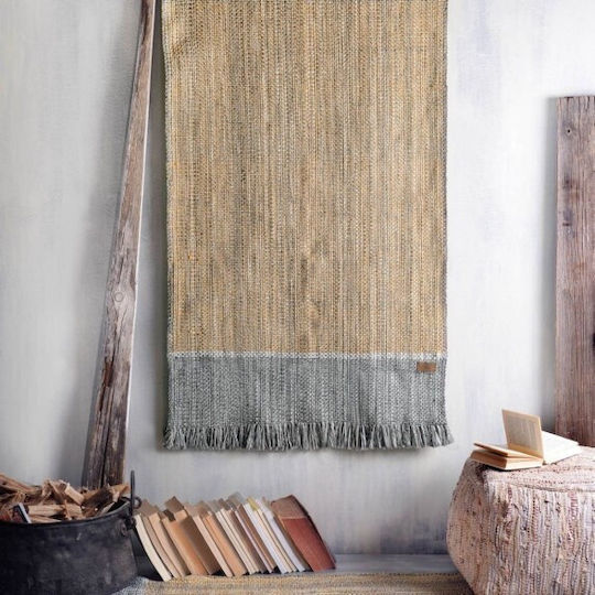 Rythmos Hera Rug Rectangular Summer with Fringes Gray