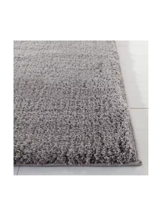 Saray Home Velvet Covor Rectangular Shaggy Gri deschis