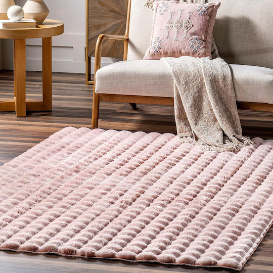 Saray Home Solid Design Antiderapant Covor Rectangular Shaggy Din blană Pulbere