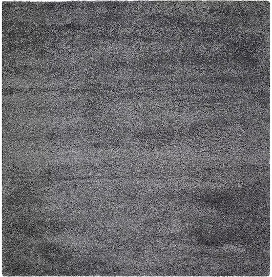 Saray Home California Teppich Rechteckig Zottelig Synthetisch,Polyester/Cotton/Leather Charcoal