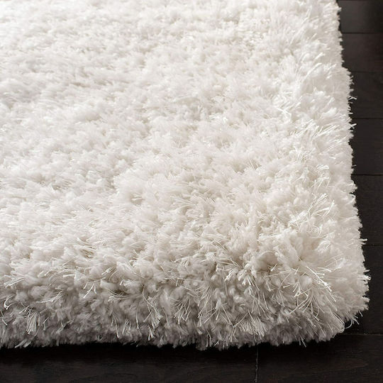 Saray Home Supreme Teppich Rechteckig Zottelig Synthetisch,Polyester/Cotton/Leather Ivory Coast