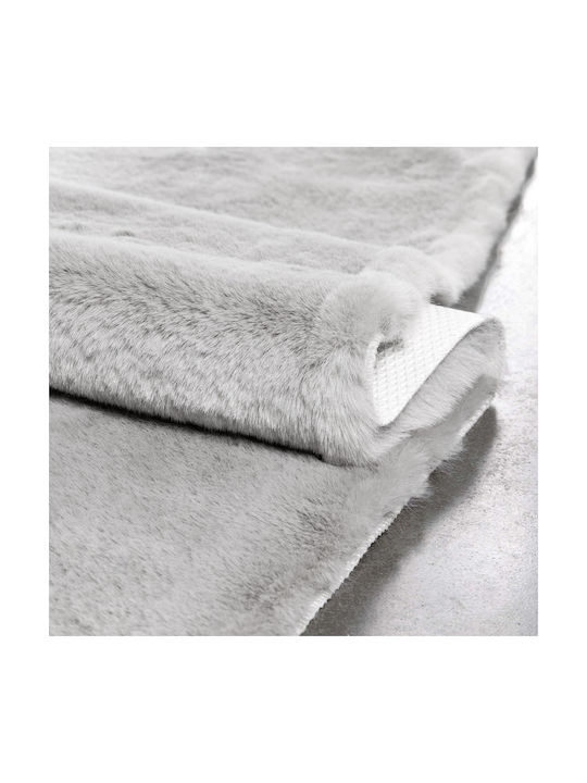 Saray Home Solid Rutschfest Teppich Rechteckig Zottelig Pelzige Gray