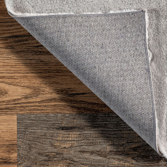 Saray Home Solid Anti-slip Rug Rectangular Shaggy Furry Gray