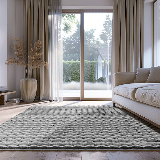 Beauty Home Non-slip Shaggy Living Room Rug 67x140cm Gray