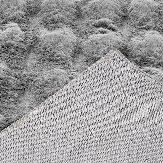 Beauty Home Non-slip Rectangular Shaggy Gray Living Room Rug 67x140cm 9649-67X140-GRAY