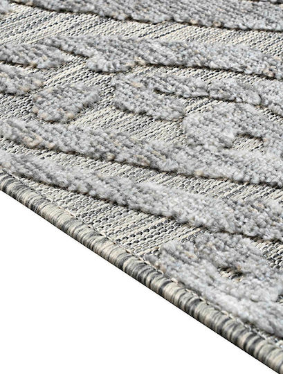 Madi Scratches Χαλί Διάδρομος Ψάθινο Grey 67x400cm