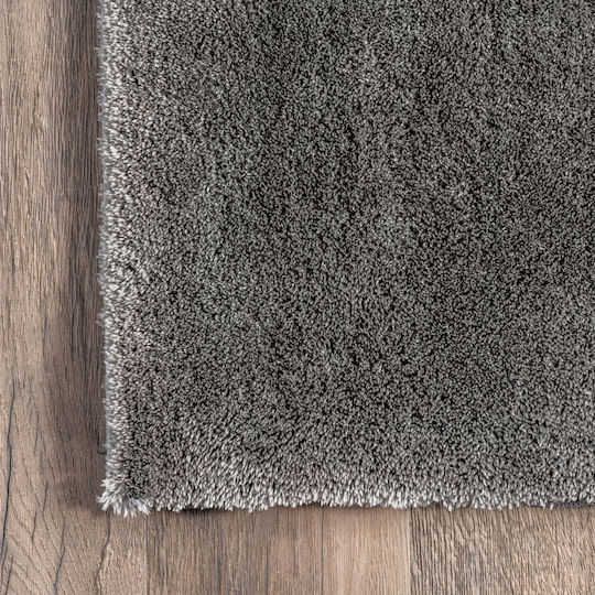 Saray Home Deluxe Противоплъзгащо Килим Правоъгълена Furry Тъмно сиво
