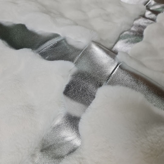 Saray Home Luxurius Килим Правоъгълена Furry Бял