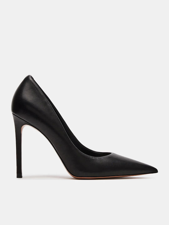 Leather Black Heels Thrive
