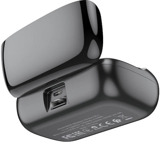 Borofone BE55 Perfect In-ear Bluetooth Handsfree Ακουστικά με Θήκη Φόρτισης Μαύρα
