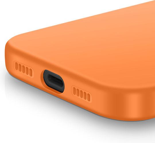 Avizar Case iPhone 17 Pro Soft-Touch Model In Soft Anti-Slip Silicone Orange