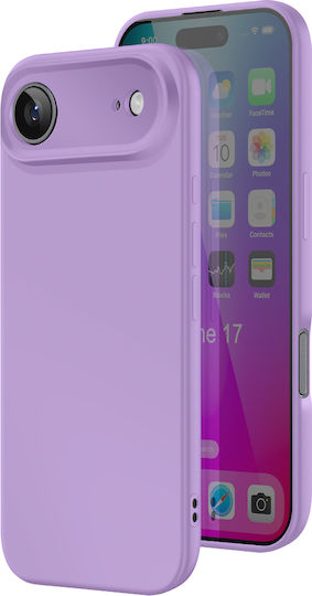 Калъф Avizar За Iphone 17 Air Модел Мек На Допир В Мека Анти-Хлъзгаща Силиконова Светло Лилава