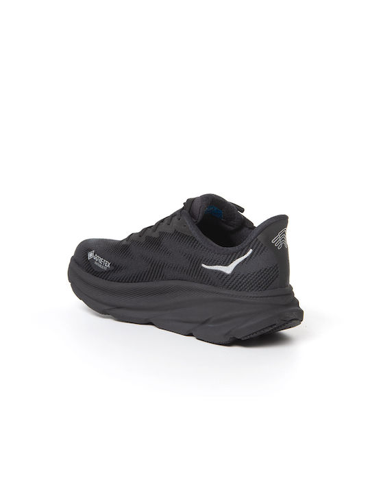 Clifton 9 Sport Shoes Running Waterproof with Gore-Tex Membrane Black