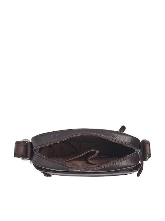 Leather Men's Shoulder / Crossbody Bag Brown