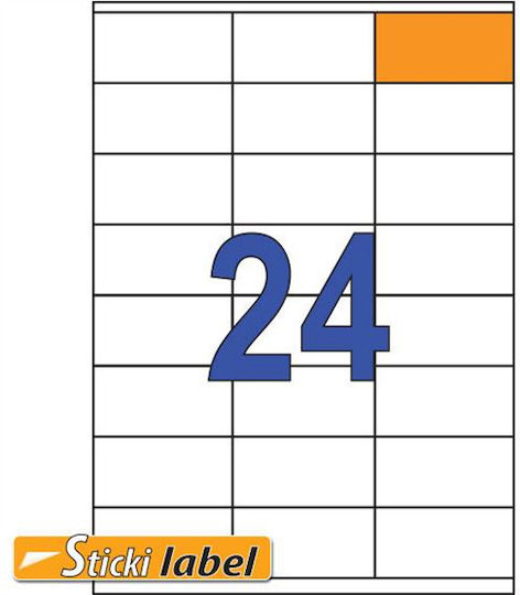 Sticki Sticki 2400 Self-Adhesive Round A4 Labels 40mm