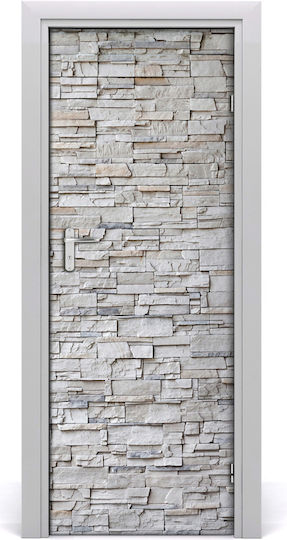 Stone Wall Sticker Mural Door 75x205 Cm