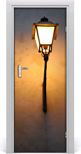 Old Street Lamp Self-adhesive Wall Mural Doors 75x205 Cm