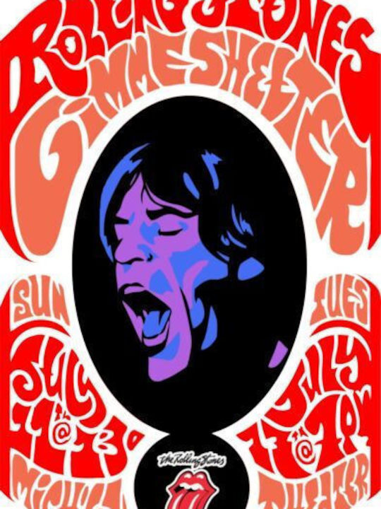 Oversized T-shirt Rolling Stones Art1 Rock Avenue White Oversized T-shirt Rolling Stones Art1 Rock Avenue White