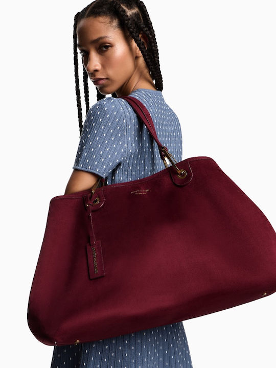 Leather Women's Bag Shoulder Red