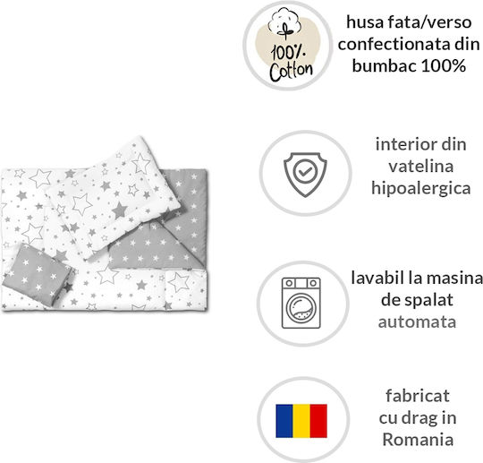 Kidizi Set Pentru Patut Grey 5buc piese