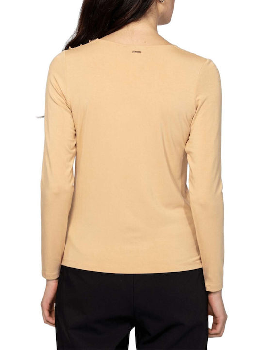 Women's Blouse Drape Beige