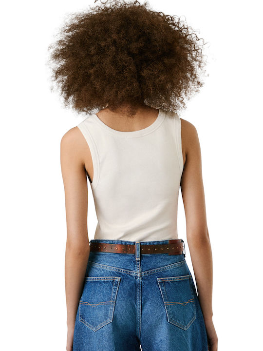 Damen Bluse Baumwolle Ärmellos Gold