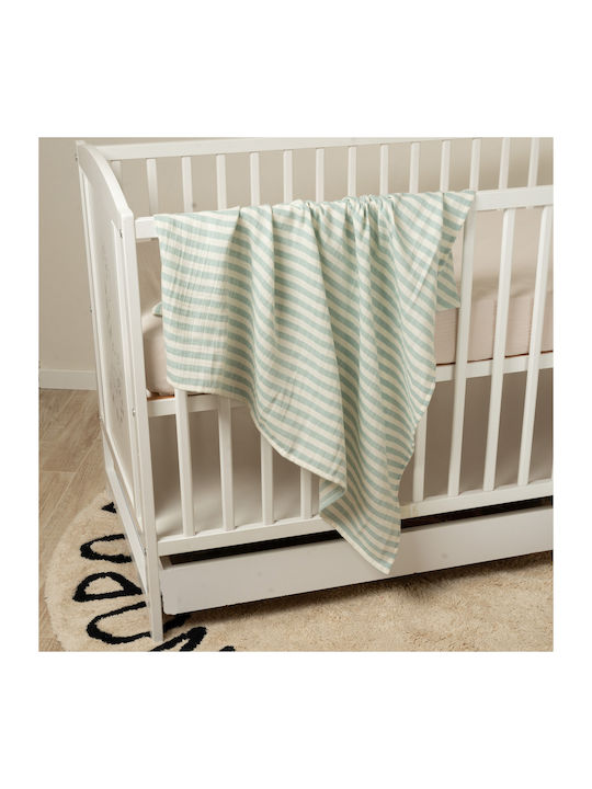 Kidizi Blanket Nursery Swaddling Blankets Cotton Green 100x100cm