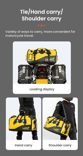 Loboo Waterproof Motorcycle Tail Bag 66lt Yellow