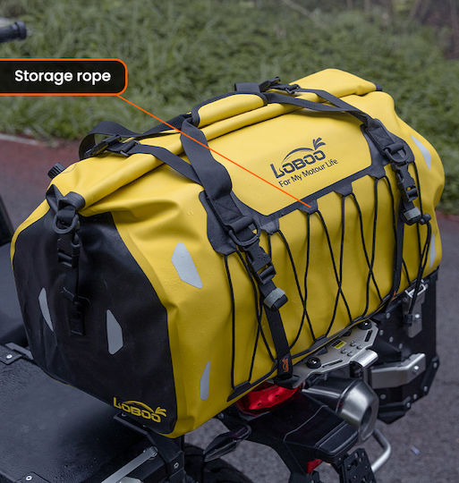 Loboo Waterproof Motorcycle Tail Bag 80lt Yellow