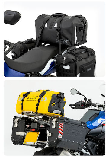 Loboo Waterproof Motorcycle Tail Bag 40lt Yellow
