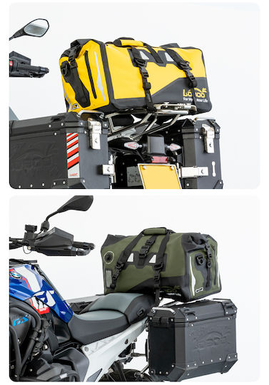 Loboo Waterproof Motorcycle Tail Bag 40lt Yellow