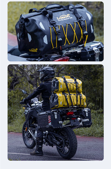 Loboo Waterproof Motorcycle Tail Bag 80lt Yellow