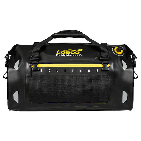 Loboo Waterproof Motorcycle Tail Bag 80lt Black
