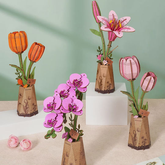 Rowood Παιχνίδι Κατασκευών Ξύλινo Purple Moth Orchid Purple Moth Orchid για Παιδιά 14+ Ετών