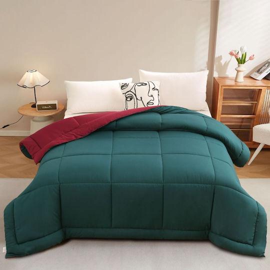 Homeone Einzel 160x220cm Green - Bordeaux