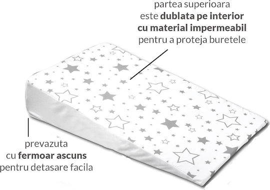 Kidizi Husă pentru pernă pentru bebeluși Galaxy Grey 40x70buc