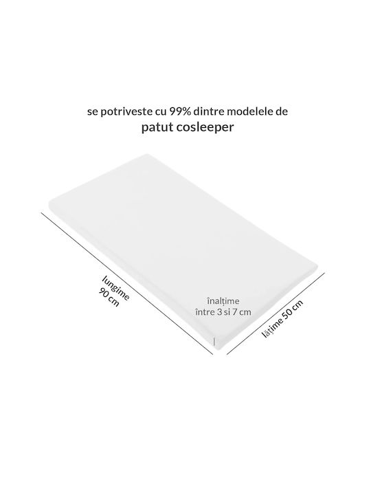 Kidizi Seturi de cearșafuri pentru bebeluși Pentru Patut Bumbac cu Cauciuc Gri 90x50buc 2buc