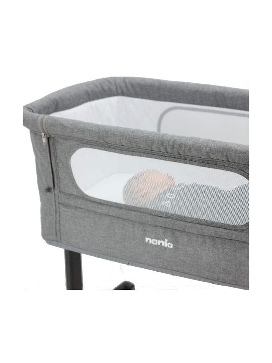Kidizi Cradle-Park with Mattress and Wheels Gray