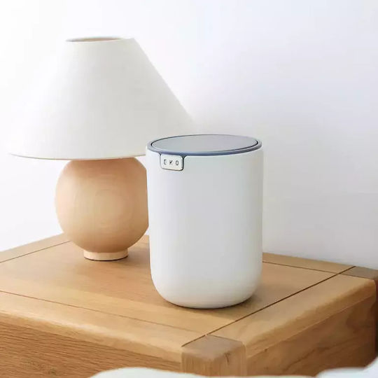 Eko Coș De Gunoi Fandy 2 Plastic Alb 1.5lt